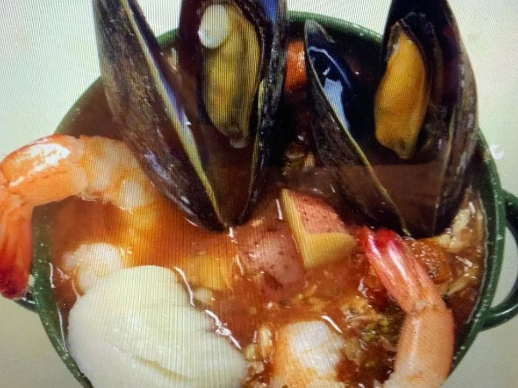 Prepared dish at the seafood counter